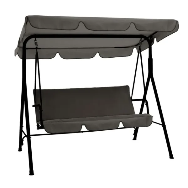 Κούνια κήπου Globo μέταλλο μαύρο-ύφασμα γκρι