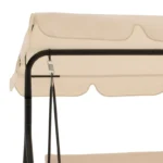 Κούνια κήπου Globo μέταλλο μαύρο-ύφασμα μπεζ - Image 4