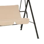 Κούνια κήπου Globo μέταλλο μαύρο-ύφασμα μπεζ - Image 3