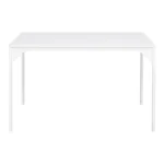 Τραπέζι Chan μελαμίνη σε λευκή απόχρωση κα πόδι λευκό μεταλλικό 120x75x75εκ - Image 4