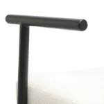 Πολυθρόνα Vindor ύφασμα σε κρεμ απόχρωση με μαύρο μεταλλικό πόδι - Image 4