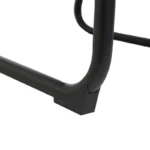 Πολυθρόνα Vindor ύφασμα σε κρεμ απόχρωση με μαύρο μεταλλικό πόδι - Image 3