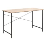 Γραφείο εργασίας Senzia  σε φυσική απόχρωση με μαύρο μέταλλο