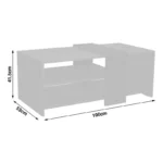 Τραπέζι σαλονιού Cozeto σε φυσική απόχρωση με όψη μαρμάρου - Image 2