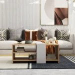 Τραπέζι σαλονιού Cozeto σε φυσική-λευκή απόχρωση