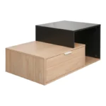 Τραπέζι σαλονιού Vople σε φυσική με ανθρακί απόχρωση