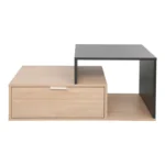 Τραπέζι σαλονιού Vople σε φυσική με ανθρακί απόχρωση - Image 5