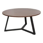 Τραπέζι σαλονιού Berton σε καρυδί απόχρωση με μαύρο μέταλλο - Image 4