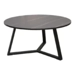 Τραπέζι σαλονιού Berton σε όψη μαρμάρου με μαύρο μέταλλο - Image 5