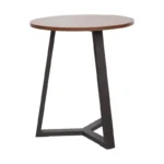 Βοηθητικό τραπέζι Trepolo σε καρυδί απόχρωση με μαύρο μέταλλο