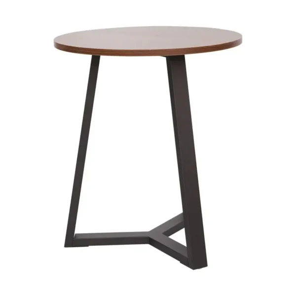 Βοηθητικό τραπέζι Trepolo σε καρυδί απόχρωση με μαύρο μέταλλο