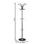 Καλόγερος ρούχων Nicolo μέταλλο μαύρο - Image 2