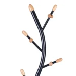 Καλόγερος ρούχων Sergio μέταλλο μαύρο-φυσικό - Image 4