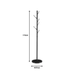 Καλόγερος ρούχων Ponziele μέταλλο σε μαύρη απόχρωση - Image 2