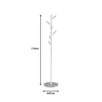 Καλόγερος ρούχων Ponziele μέταλλο σε λευκή απόχρωση - Image 2