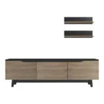 Σύνθετο σαλονιού Kasia σε μαύρο μαρμάρου-sonoma απόχρωση - Image 3