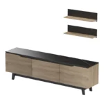 Σύνθετο σαλονιού Kasia σε μαύρο μαρμάρου-sonoma απόχρωση - Image 4