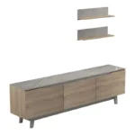 Σύνθετο σαλονιού Kasia μπεζ μαρμάρου-sonoma - Image 2