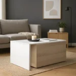 Τραπέζι σαλονιού Extera επεκτεινόμενο σε λευκή-sonoma απόχρωση