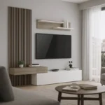 Σύνθετο σαλονιού Litende σε λευκή-sonoma απόχρωση