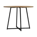 Τραπέζι Sarah Ι oak- μαύρα μεταλλικά πόδια Φ100x76εκ - Image 5