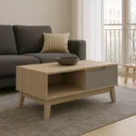 Τραπέζι σαλονιού Judas σε μπεζ μαρμάρου-sonoma απόχρωση