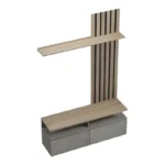 Σύνθετο σαλονιού Perlento σε μπεζ μαρμάρου με sonoma απόχρωση - Image 5