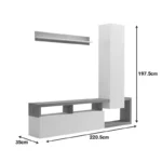 Σύνθετο σαλονιού Leganto σε sonoma με λευκή απόχρωση - Image 7
