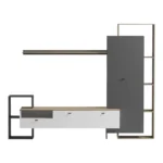 Σύνθετο σαλονιού Ferefia σε sonoma με λευκή και ανθρακί απόχρωση - Image 3