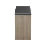 Παπουτσοθήκη-σκαμπό Deboule 8 ζευγών σε sonoma-μαύρη απόχρωση - Image 7