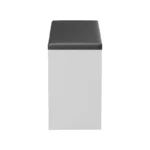 Παπουτσοθήκη-σκαμπό Deboule 8 ζευγών σε λευκή-μαύρη απόχρωση - Image 7