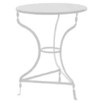Τραπέζι Ζαππείου Noah μεταλλικό λευκό Φ58x72εκ
