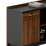 Γραφείο επαγγελματικό με αριστερή γωνία Oscar καρυδί-ανθρακί - Image 4