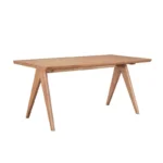 Τραπέζι Winslow ξύλο rubberwood σε ανοιχτό καρυδί χρώμα 180x85x75εκ
