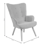 Πολυθρόνα Fluffy ύφασμα καφέ-φυσικό - Image 9