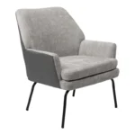 Πολυθρόνα Kieran ύφασμα γκρι- πόδι μαύρο