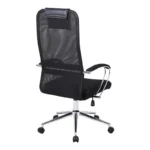 Καρέκλα γραφείου Lord I ύφασμα σε μαύρη απόχρωση-πόδι χρωμίου μεταλλικό - Image 6