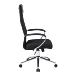 Καρέκλα γραφείου Lord I ύφασμα σε μαύρη απόχρωση-πόδι χρωμίου μεταλλικό - Image 5