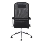 Καρέκλα γραφείου Lord I ύφασμα σε μαύρη απόχρωση-πόδι χρωμίου μεταλλικό - Image 3