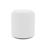 Σκαμπό-μπαούλο Batur μπουκλέ ύφασμα σε λευκή απόχρωση