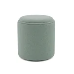 Σκαμπό-μπαούλο Batur μπουκλέ ύφασμα σε χακί απόχρωση