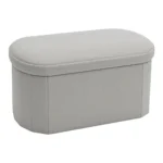 Σκαμπό-μπαούλο Otto ύφασμα μπουκλέ σε κρεμ-ivory απόχρωση