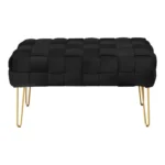 Σκαμπό Wenzo βελούδο σε μαύρη απόχρωση