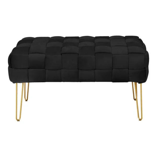 Σκαμπό Wenzo βελούδο σε μαύρη απόχρωση