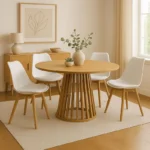 Τραπέζι Domonic φυσικό Φ120x75εκ - Image 3