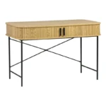 Γραφείο εργασίας Scandi MDF/Metal σε φυσική απόχρωση με μεταλλικά μαύρα πόδια