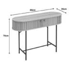 Κονσόλα Zakro MDF-μέταλλο σε oak απόχρωση 80x30x70εκ - Image 5