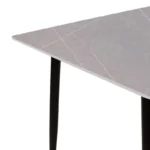 Τραπέζι Gustas γκρι μαρμάρου sintered stone-μαύρο μέταλλο 160x80x75εκ - Image 4