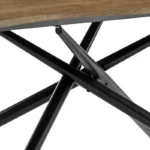 Τραπέζι Jonal επιφάνεια MDF καρυδί-πόδι μαύρο μέταλλο 180x90x76εκ - Image 4