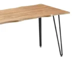 Τραπέζι Izzac επιφάνεια MDF sonoma-πόδι μαύρο μέταλλο 140x80x76εκ - Image 3